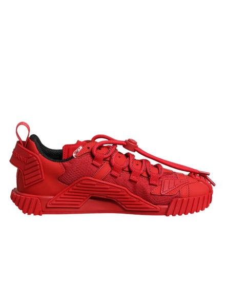 Dolce & Gabbana Red Logo Lace Low Top NS1 Sneakers Shoes Dolce & Gabbana
