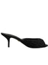 Dolce & Gabbana Black Embroidered Slip On Heels Slides Shoes Dolce & Gabbana
