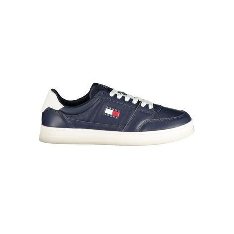 Tommy Hilfiger Blue Leather Men Sneaker Tommy Hilfiger