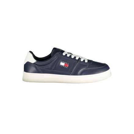 Tommy Hilfiger Blue Leather Men Sneaker Tommy Hilfiger