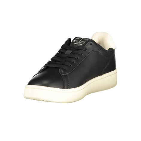 Tommy Hilfiger Black Leather Women Sneaker Tommy Hilfiger