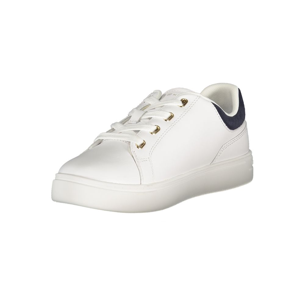Tommy Hilfiger White Leather Women Sneaker Tommy Hilfiger