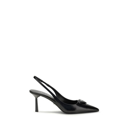 Prada Black Calf Leather Bos Taurus High Heel Pumps Prada