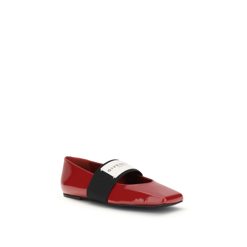 Givenchy Red Leather Ballet Flats Givenchy