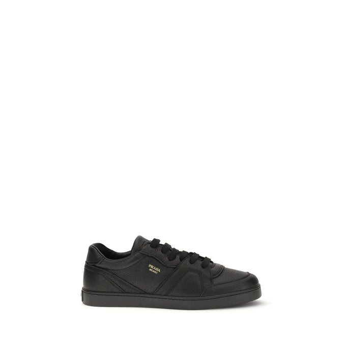 Prada Black Calf Leather Bos Taurus Sneakers Prada