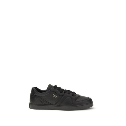 Prada Black Calf Leather Bos Taurus Sneakers Prada