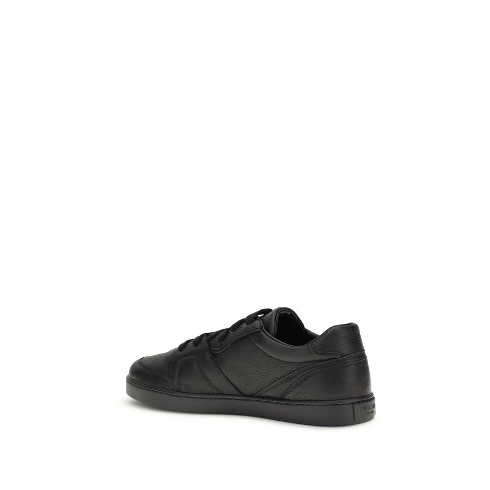 Prada Black Calf Leather Bos Taurus Sneakers Prada