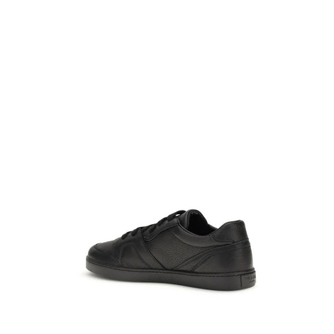 Prada Black Calf Leather Bos Taurus Sneakers Prada