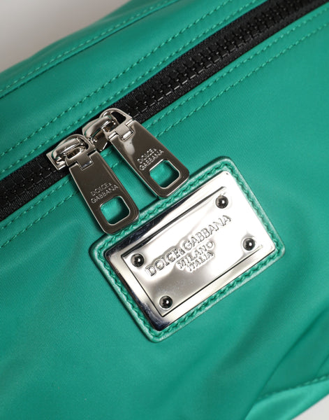 Dolce & Gabbana Green Logo Plaque Nylon Waist Fanny Pack Men's Borse Bag Dolce & Gabbana