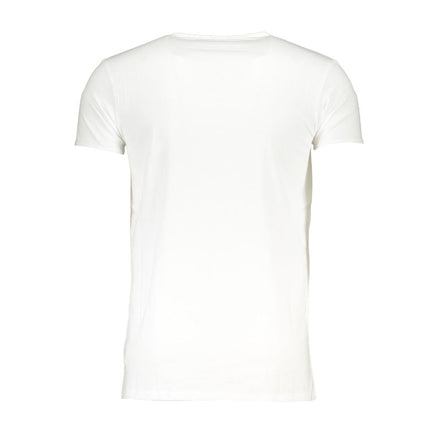 Cavalli Class Bianco Cotton Men T-Shirt Cavalli Class