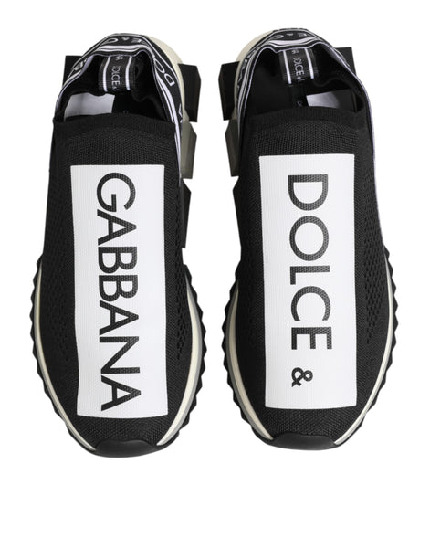 Dolce & Gabbana Black Slip On Sorrento Men Sneakers Shoes Dolce & Gabbana