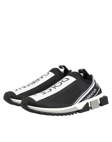 Dolce & Gabbana Black Slip On Sorrento Men Sneakers Shoes Dolce & Gabbana