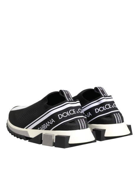 Dolce & Gabbana Black Slip On Sorrento Men Sneakers Shoes Dolce & Gabbana