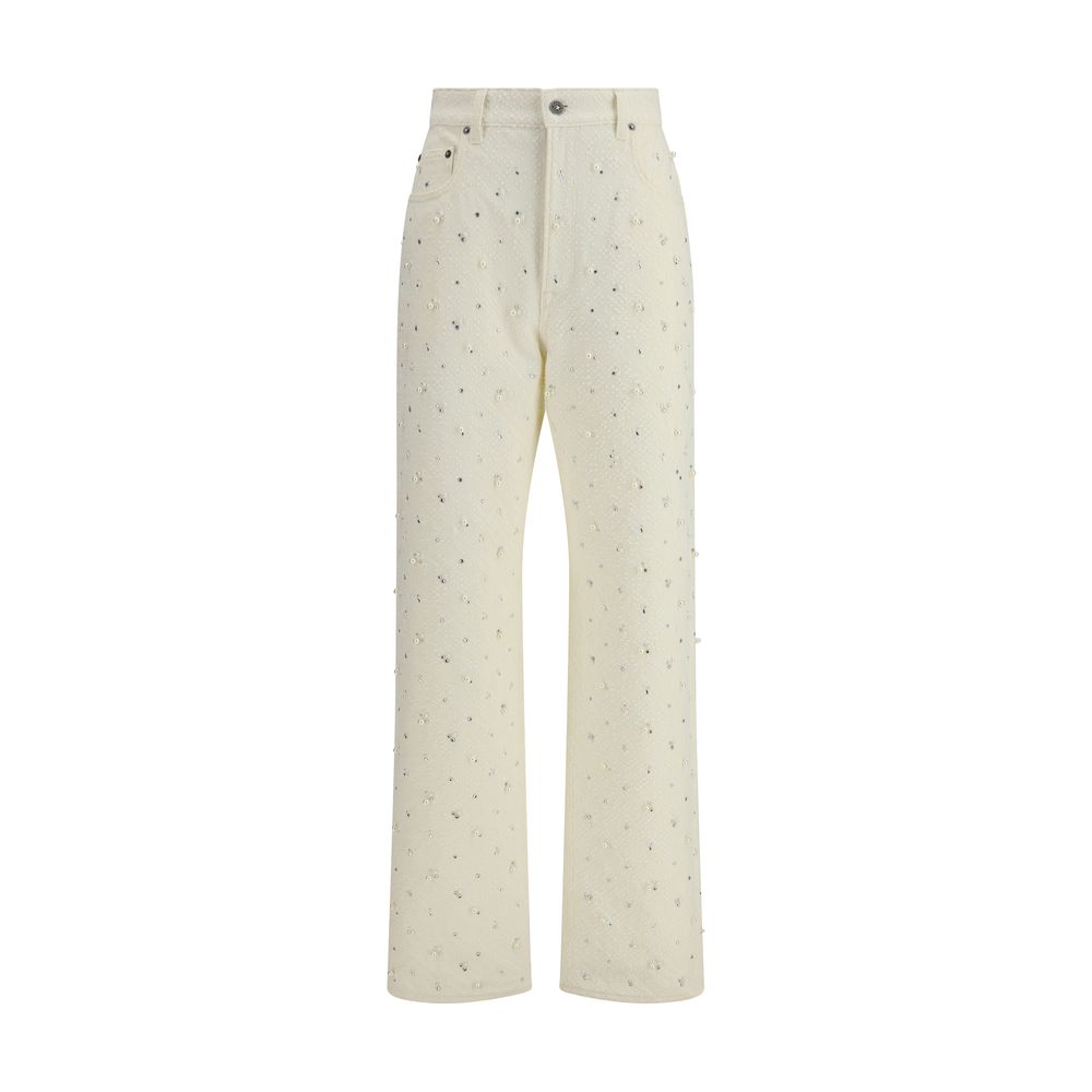 Golden Goose White Cotton Casual Pants Golden Goose