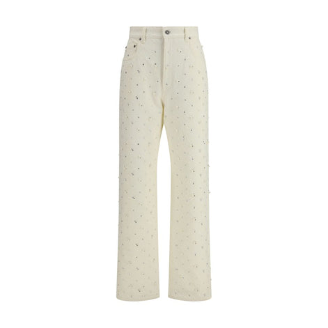 Golden Goose White Cotton Casual Pants Golden Goose