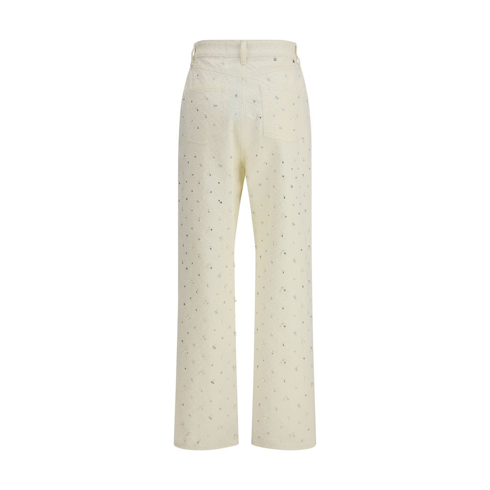Golden Goose White Cotton Casual Pants Golden Goose
