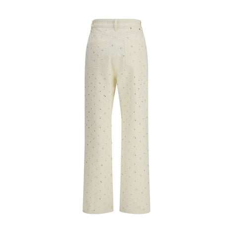 Golden Goose White Cotton Casual Pants Golden Goose