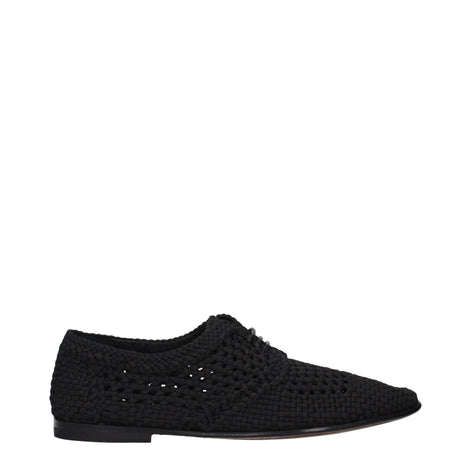 Dolce & Gabbana Black Fabric Oxfords And Derbies Dolce & Gabbana
