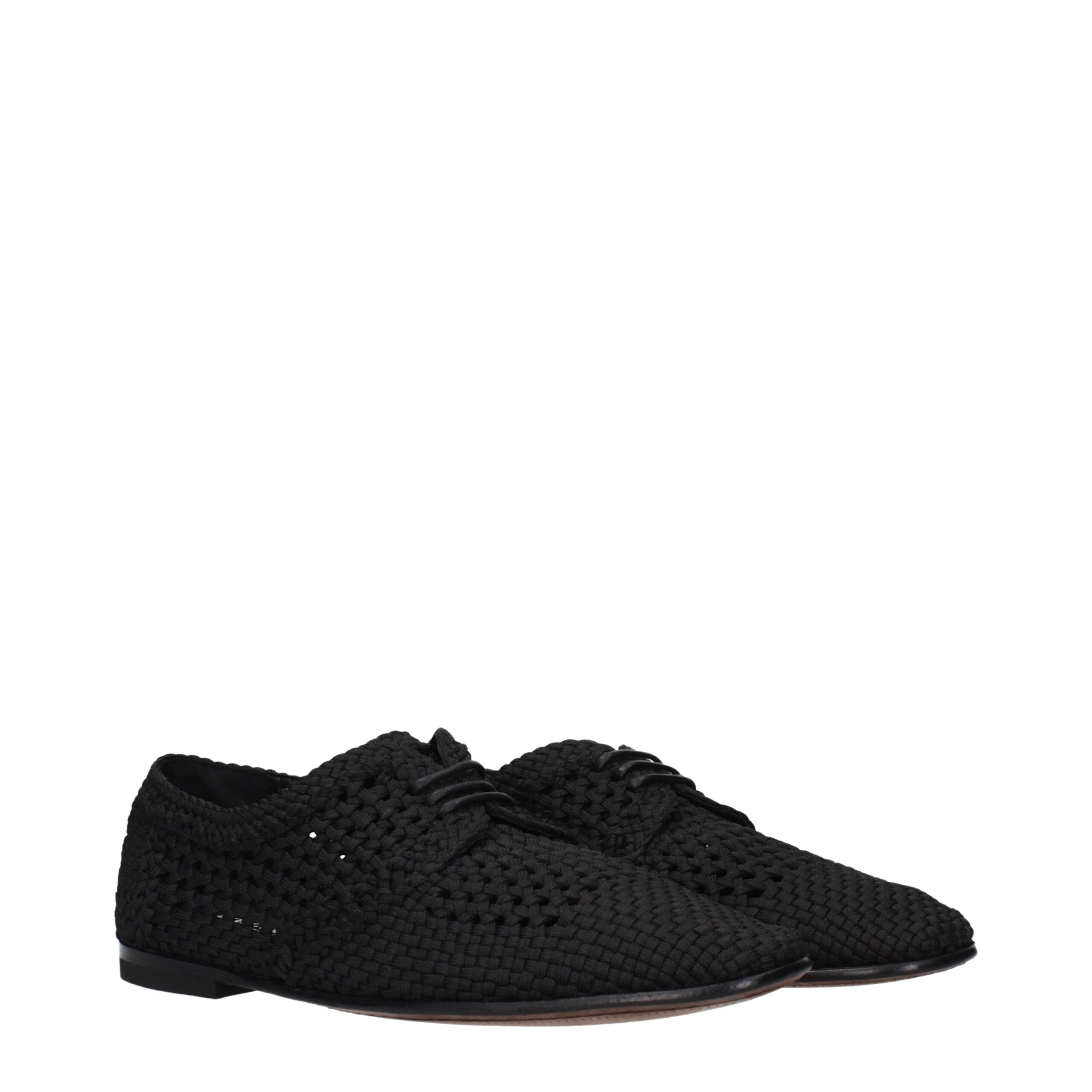 Dolce & Gabbana Black Fabric Oxfords And Derbies Dolce & Gabbana