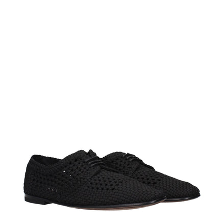 Dolce & Gabbana Black Fabric Oxfords And Derbies Dolce & Gabbana