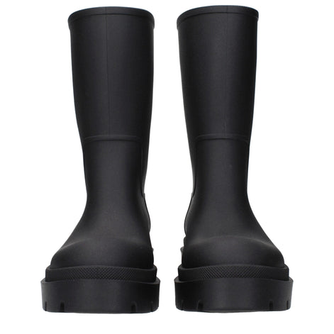 Off-White Black Cotton Ankle Boots Off-White