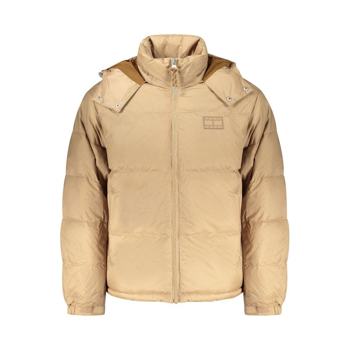 Tommy Hilfiger Beige Polyester Men Jacket Tommy Hilfiger