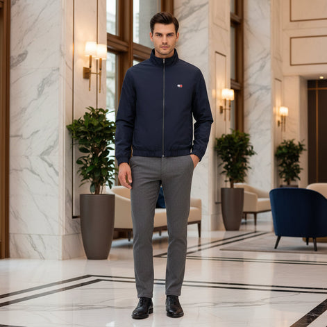 Tommy Hilfiger Blue Polyester Men Jacket Tommy Hilfiger