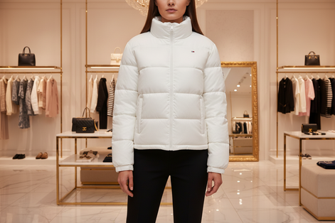 Tommy Hilfiger White Polyester Women's Jacket Tommy Hilfiger