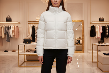 Tommy Hilfiger White Polyester Women's Jacket Tommy Hilfiger