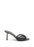 Prada Black Calf Leather Bos Taurus Stiletto Heel Sandals Prada
