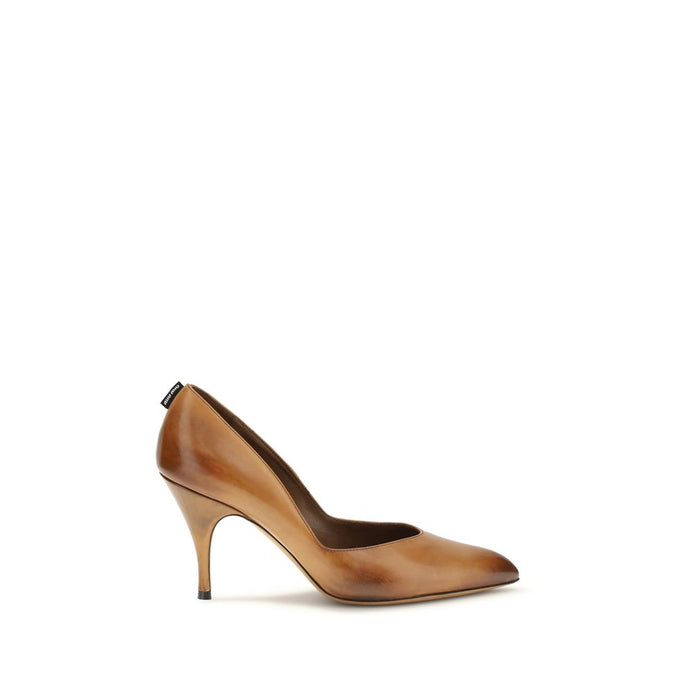 Miu Miu Beige Calf Leather Bos Taurus High Heel Pumps Miu Miu