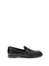 Fendi Black Calf Leather Bos Taurus Slip-On Loafers Fendi