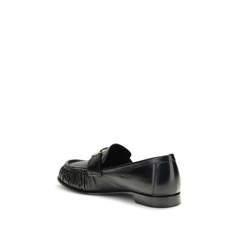 Fendi Black Calf Leather Bos Taurus Slip-On Loafers Fendi