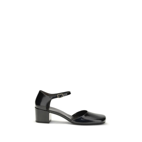 The Row Black Rubber Mid Heel Pumps The Row
