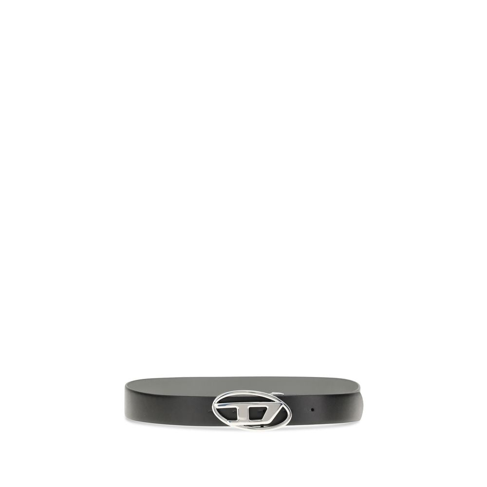 Diesel Black Calf Leather Bos Taurus Regular Belt Diesel