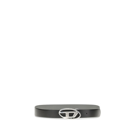 Diesel Black Calf Leather Bos Taurus Regular Belt Diesel