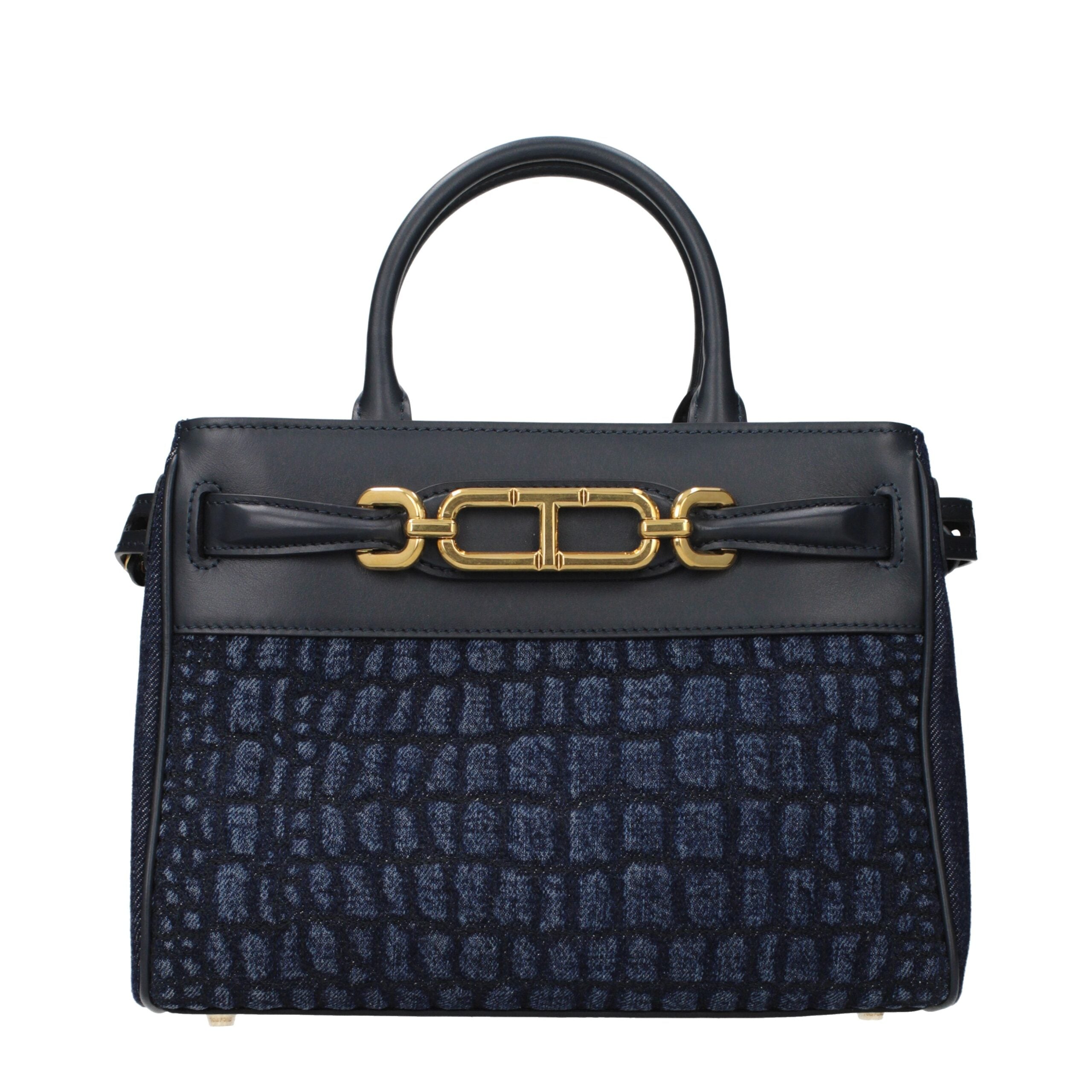 Tom Ford Blue Fabric Handbag Tom Ford
