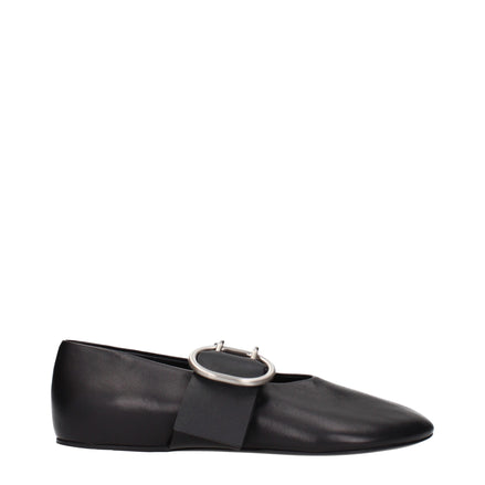 Jil Sander Black Leather Ballet Flats Jil Sander