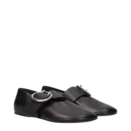 Jil Sander Black Leather Ballet Flats Jil Sander