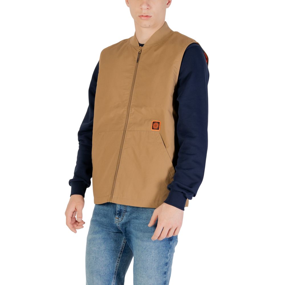 Vans Beige Cotton Sleveless Jacket Vans
