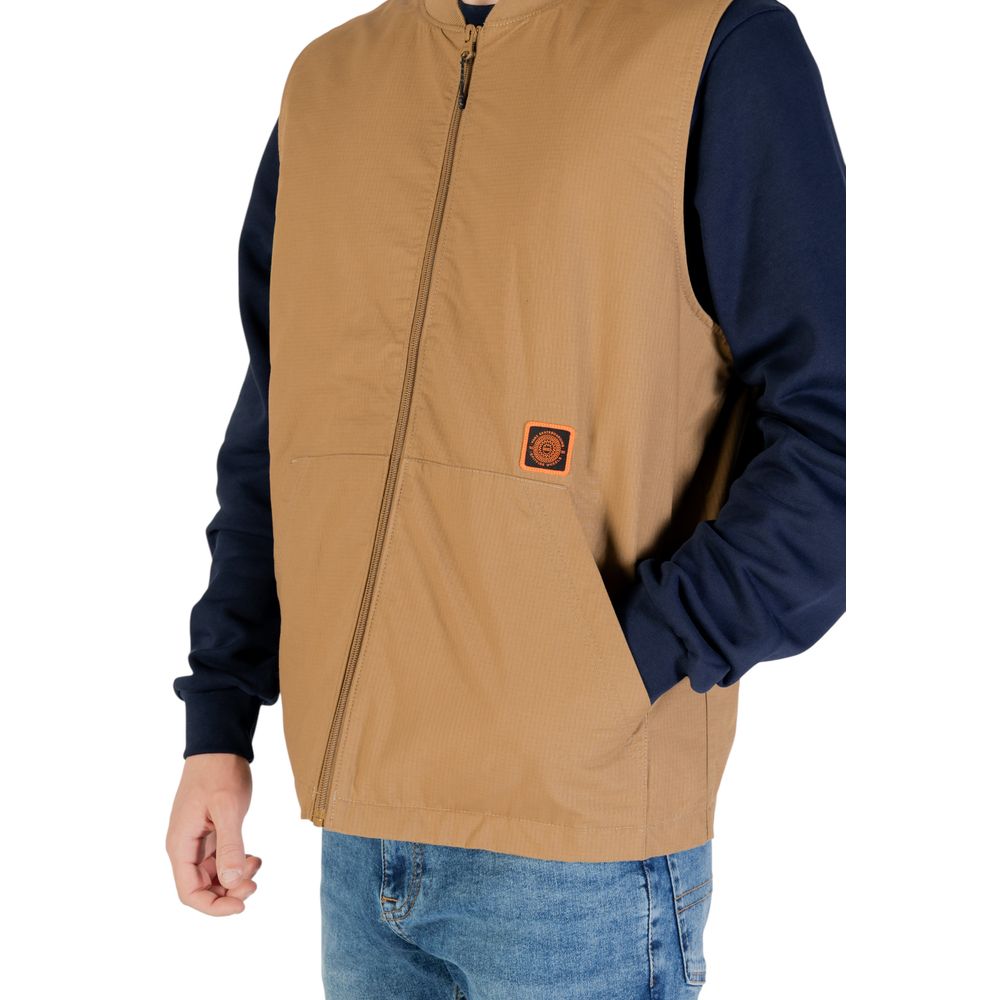 Vans Beige Cotton Sleveless Jacket Vans