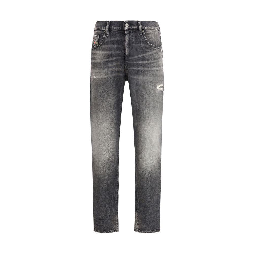 Diesel Gray Cotton Relaxed Fit Jeans Diesel