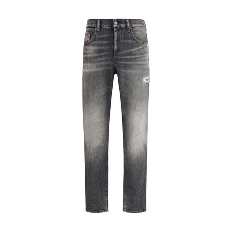 Diesel Gray Cotton Relaxed Fit Jeans Diesel