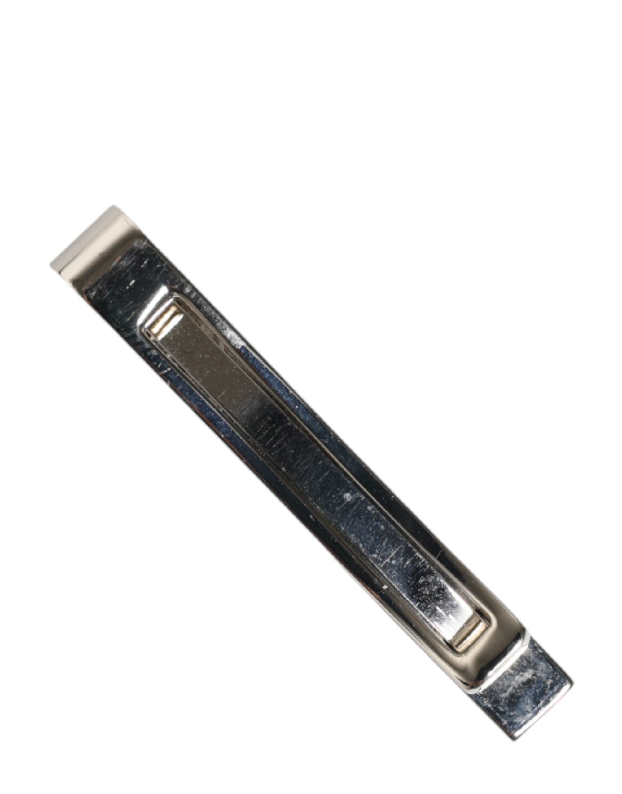 Dolce & Gabbana Silver Tone Brass Logo Branded Men Accessory Tie Clip Bar Dolce & Gabbana