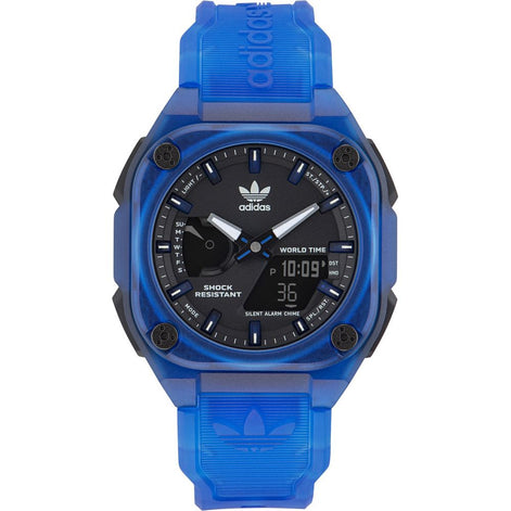 Adidas Blue Rubber Sport Watch Adidas