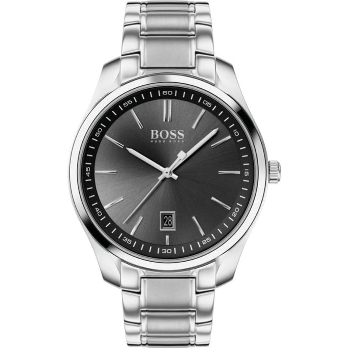 Hugo Boss Gray Stainless Steel Dress Watch Hugo Boss