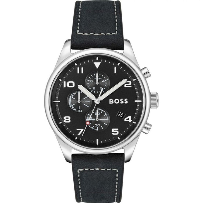 Hugo Boss Black Leather Dress Watch Hugo Boss