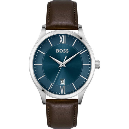 Hugo Boss Brown Leather Dress Watch Hugo Boss