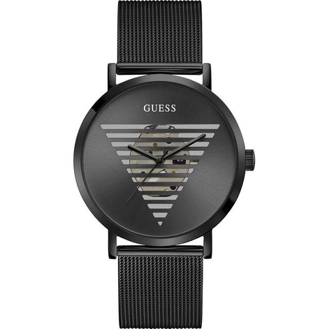 Guess Black Stainless Steel Dress Watch Guess