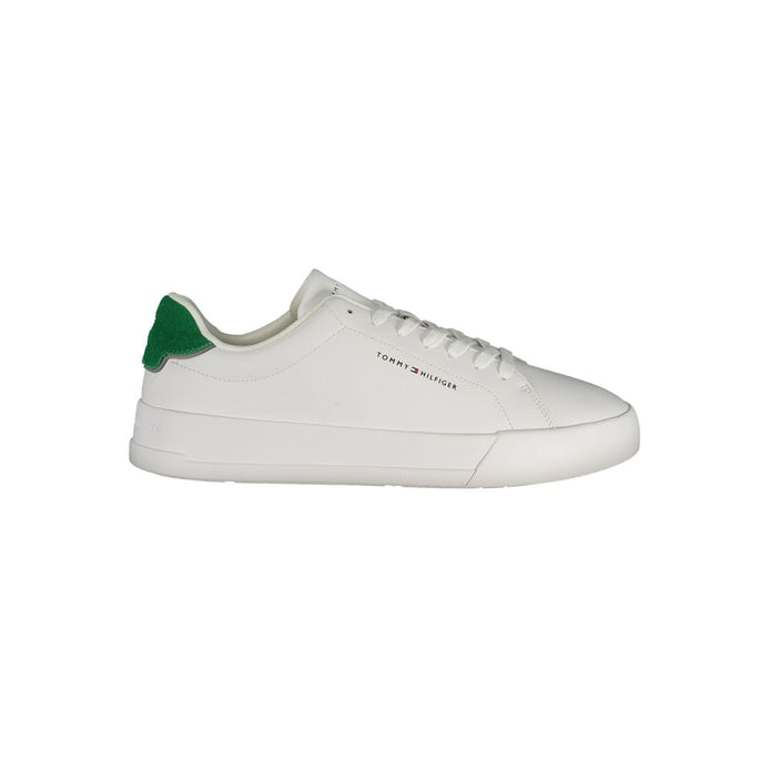 Tommy Hilfiger White Leather Men Sneaker Tommy Hilfiger